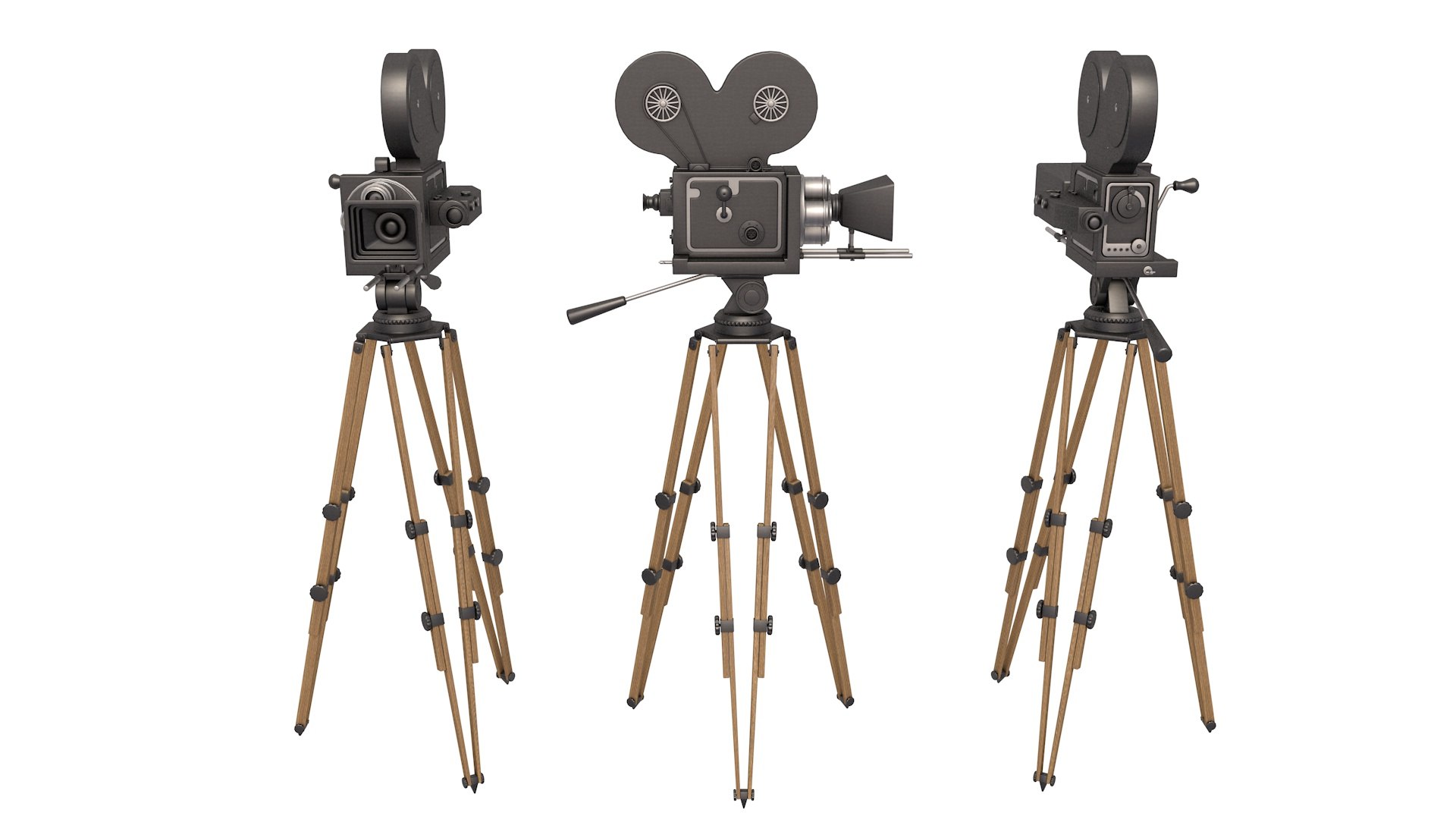 3D Vintage Video Camera And Tripod Model TurboSquid 1972394