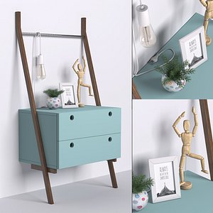 Bedside with decor