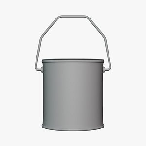 Basic Paint Bucket - Geometry Only No Textures No Materials 3D model