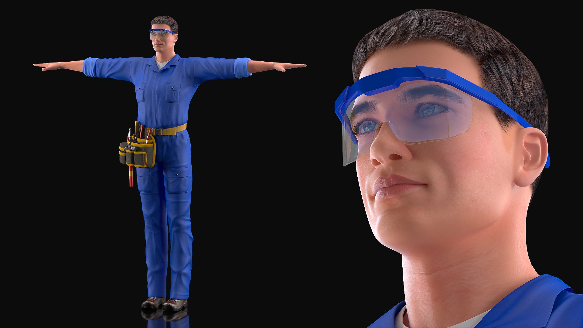 electrician t-pose electric 3D model https://p.turbosquid.com/ts-thumb/Ig/QGSE46/S8P1Us3u/electriciantpose3dmodel001/jpg/1597425366/1920x1080/fit_q87/0133b33bf39b374f74eeefb3eb03a4e0ce047e3d/electriciantpose3dmodel001.jpg