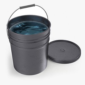 Steel Bucket with Water