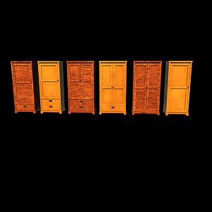 Wood Furniture 3D model 3D model