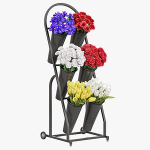 Mobile Flower Shop Display Stand