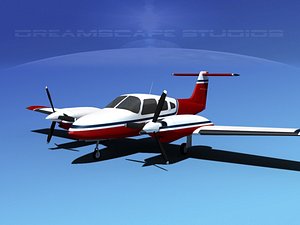 piper seminole pa-44-180t turbo 3d model