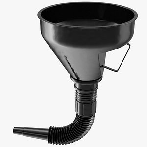 3D Fuel Funnel with Handle and Flexible Spout Extension