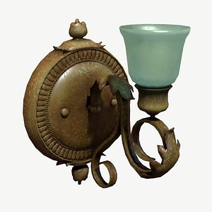 decorative antique wall lamp 3d model