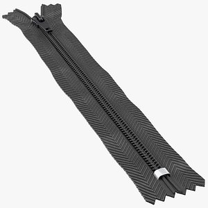 Closed End One Side Nylon Coil Zipper Black
