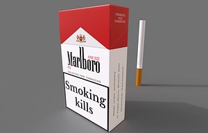 Marlboro cigarettes Low-poly 3D model 3D