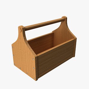 3D Wooden Tool Box Yellow