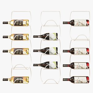 3D model Bottle racks with wine