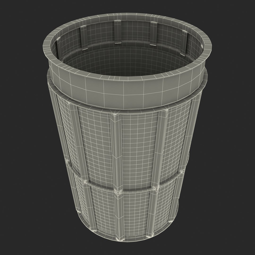 Large Plastic Garbage Bin 3D Model - 3D Models World