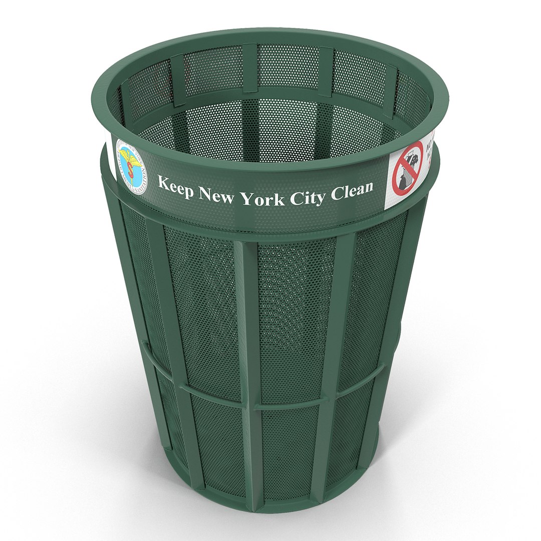 New York Garbage Bin 3D model preview