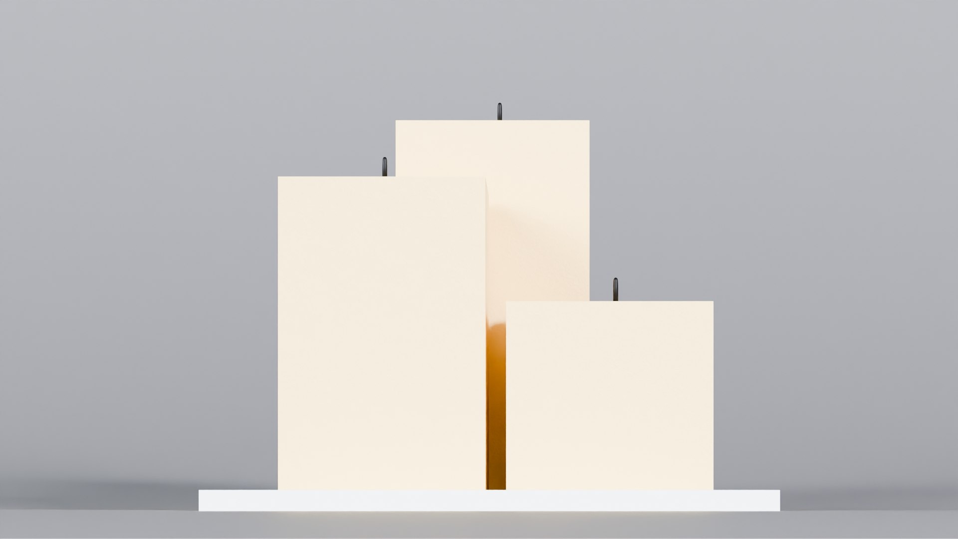 3D 3 Cream Yellow Squire Candles 3D Model True Renders UV 4K PBR Textures https://p.turbosquid.com/ts-thumb/Ig/tz3eSj/1T/candles/jpg/1773108645/1920x1080/fit_q87/41f9abd978be1f9b103d5507c0944c9c8558063a/candles.jpg