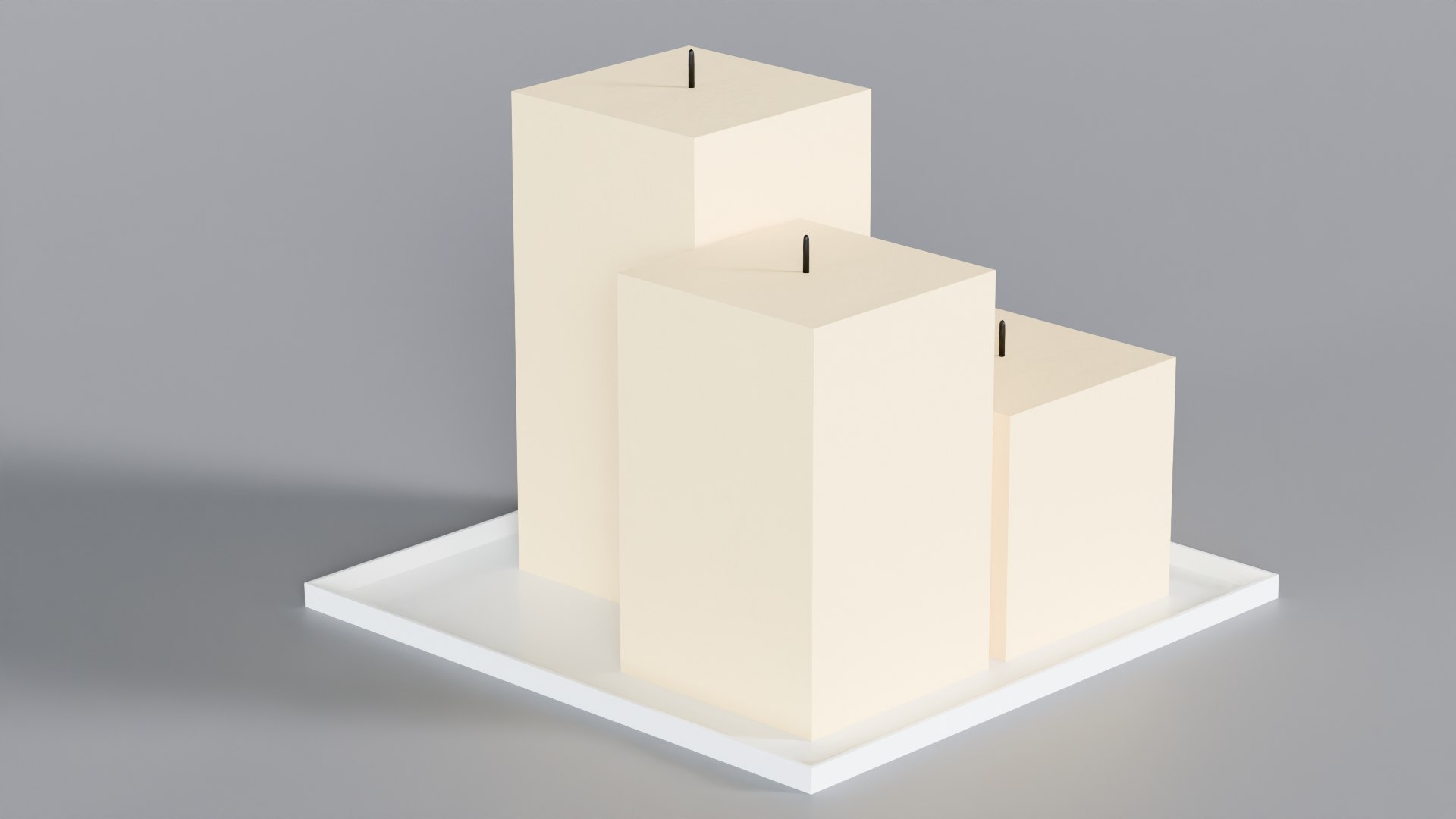 3D 3 Cream Yellow Squire Candles 3D Model True Renders UV 4K PBR Textures https://p.turbosquid.com/ts-thumb/Ig/tz3eSj/1t/candles.002/jpg/1773108644/1920x1080/fit_q87/1fc7242d1542f2c250acbf39aa200775202f2149/candles.002.jpg