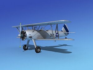 pt-17 stearman 3d max