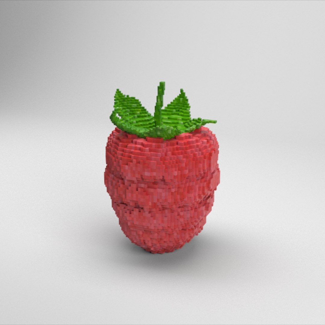 Voxel Raspberry 3D Model - TurboSquid 1287466