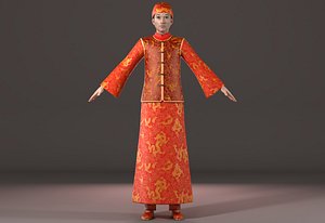 Asian man wedding dress Chinese style clothes