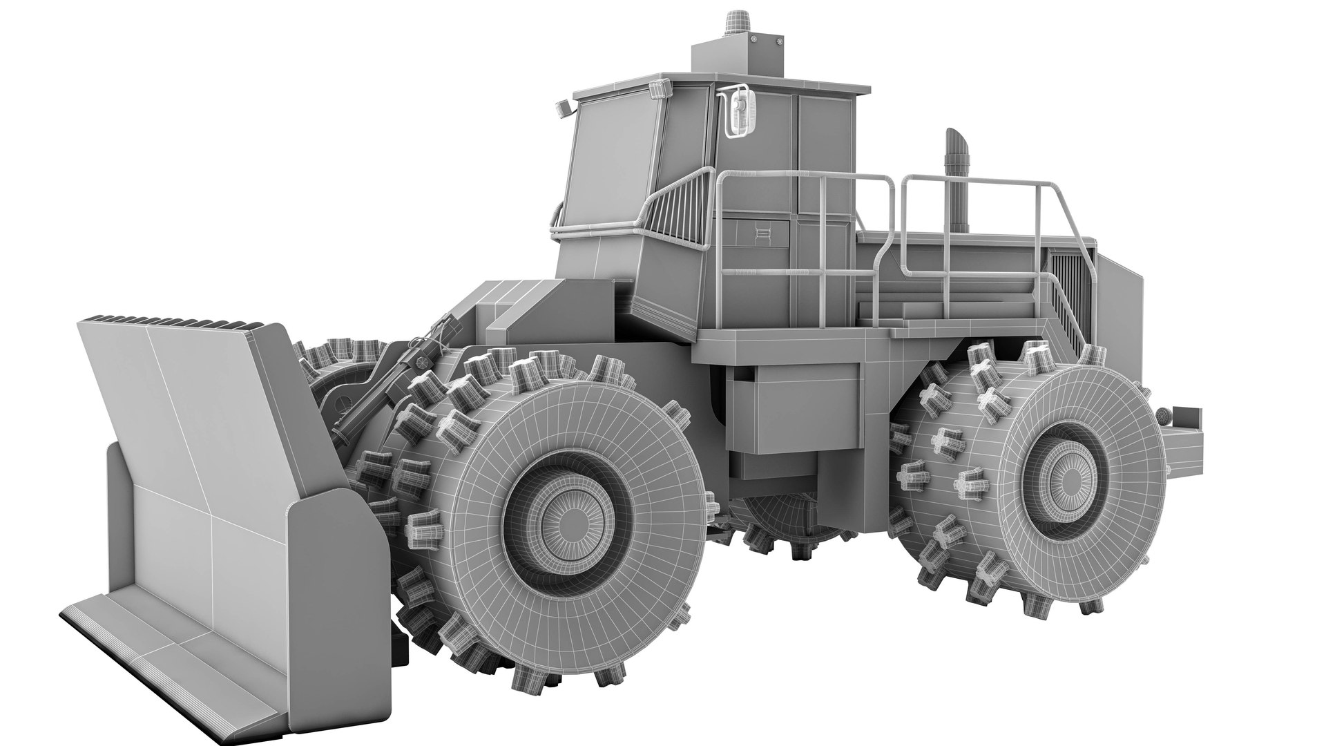 Landfill Wheeled Bulldozer Compactor Model - TurboSquid 2222037