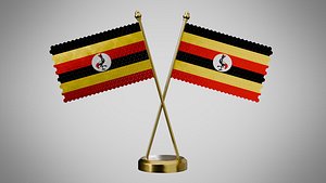 3D model Table  Flag  of Uganda