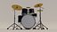 Drum set 3D model