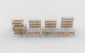 modular scaffolding set 02 3D model