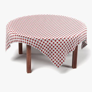 Table with Tablecloth Round4