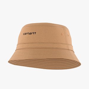 Carhartt Script Bucket Hat Dusty Brown Black
