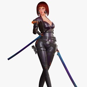 Cyberpunk Alina Robot 3D model