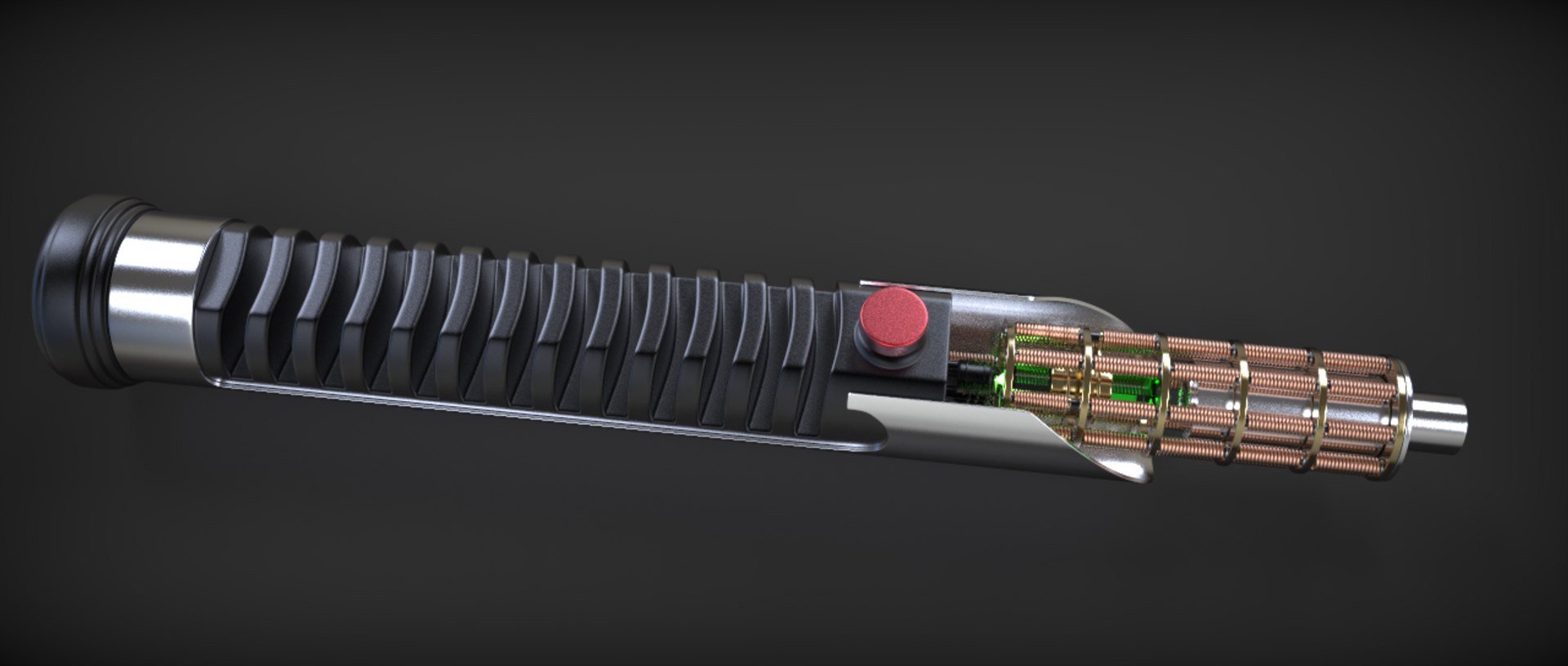 3D model Qui Gon Jinn Lightsaber VR / AR / low-poly