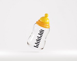 3D Baby Milk Bottle model