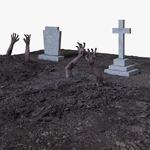 Zombie Graveyard Scene 3D