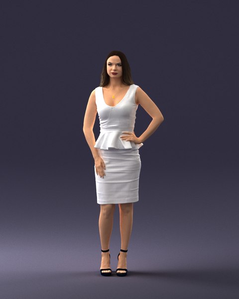 scanned woman 3D model