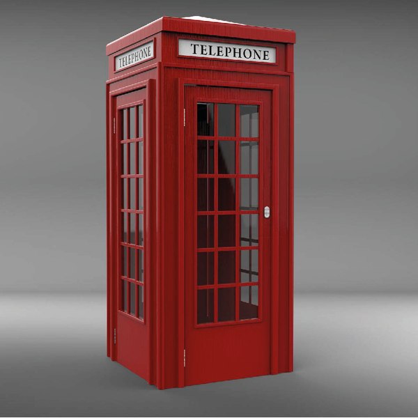 red telephone box model