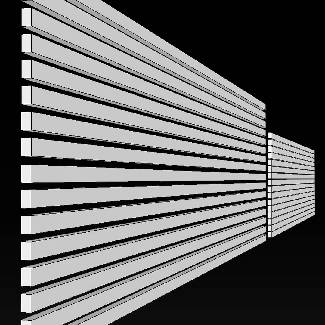3D wooden slats white black model - TurboSquid 1370334