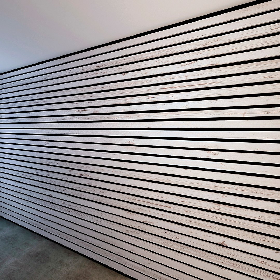 3D wooden slats white black model - TurboSquid 1370334