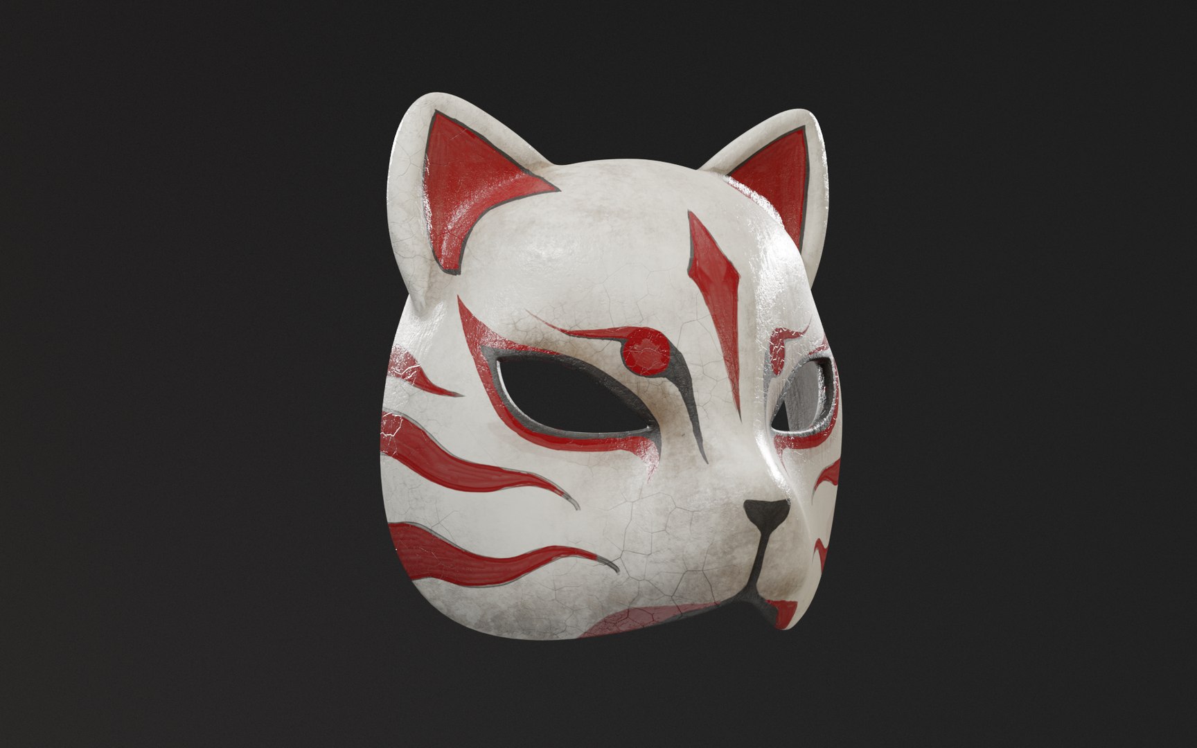 3D Japanese Fox Mask - TurboSquid 2087468