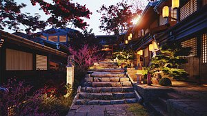 3D Japanse House on moutain - Maiholuxury - MAX FBX OBJ SKP Simlab Collada Blender model