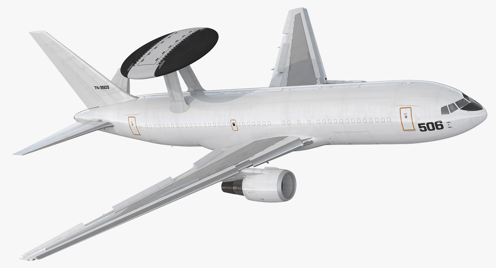 Boeing E767 AWACS Rigged 3D Model 3D model preview