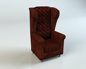 old leather armchair 3d model