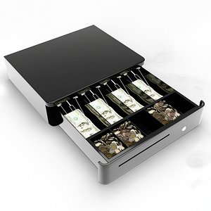 3D Cash Register Drawer Box
