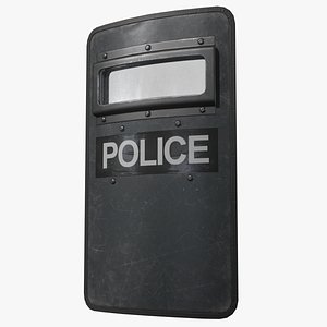 Ballistic Police Shield Low Poly