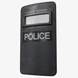 Ballistic Police Shield Low Poly