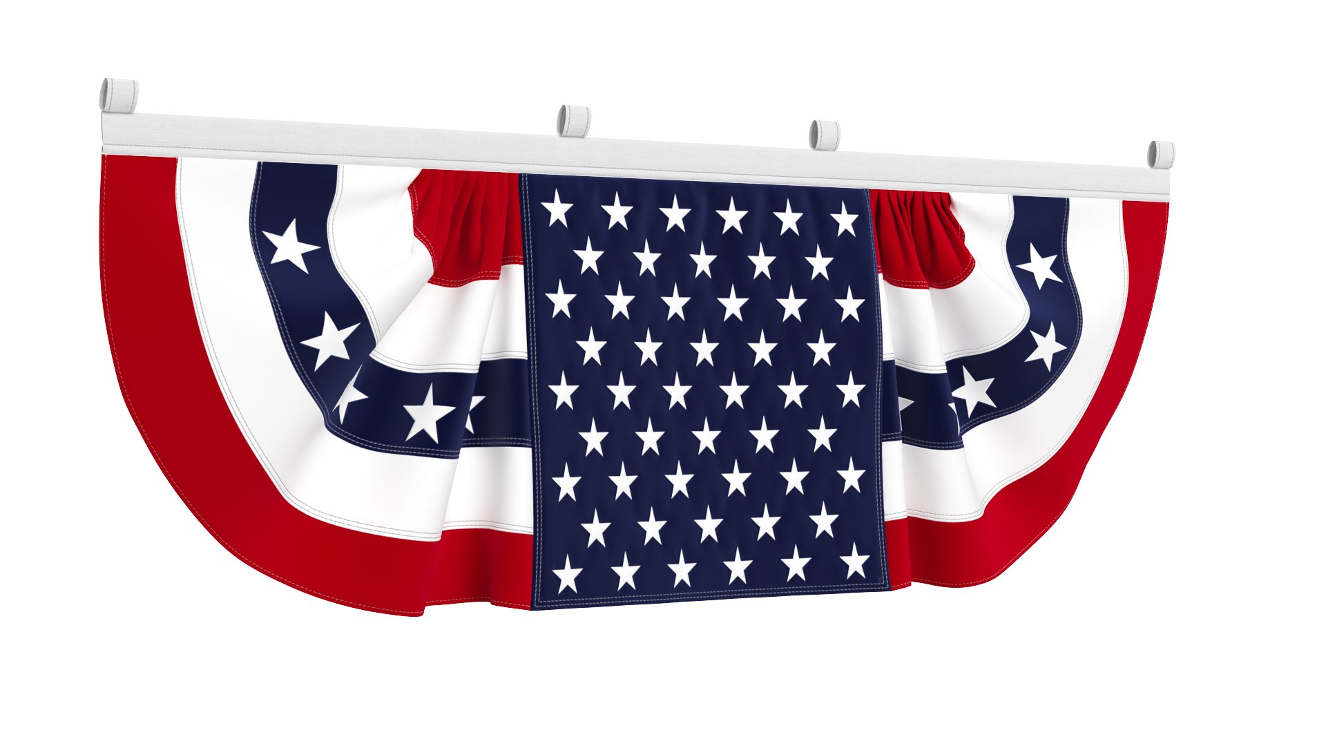 American Flag Bunting Banner Set 3D - TurboSquid 2125925