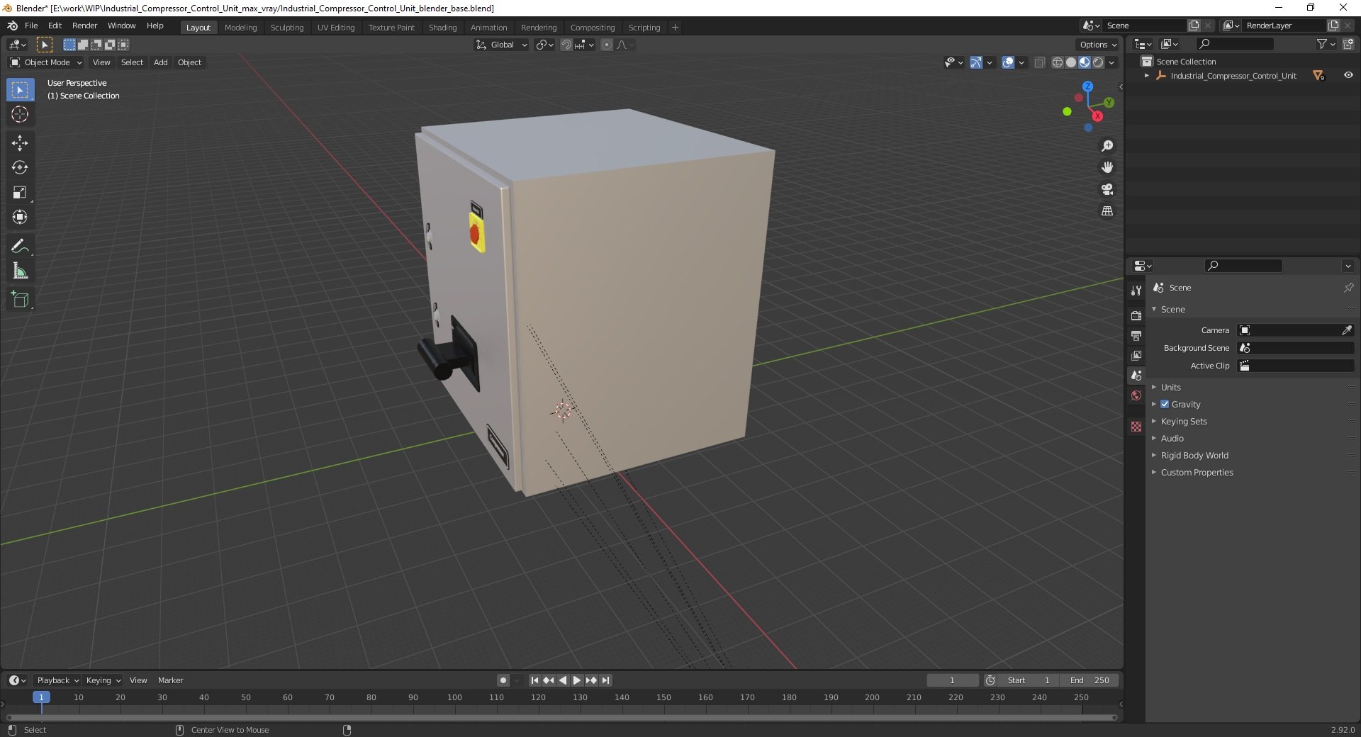 Industrial Compressor Control Unit 3D Model - TurboSquid 2241544