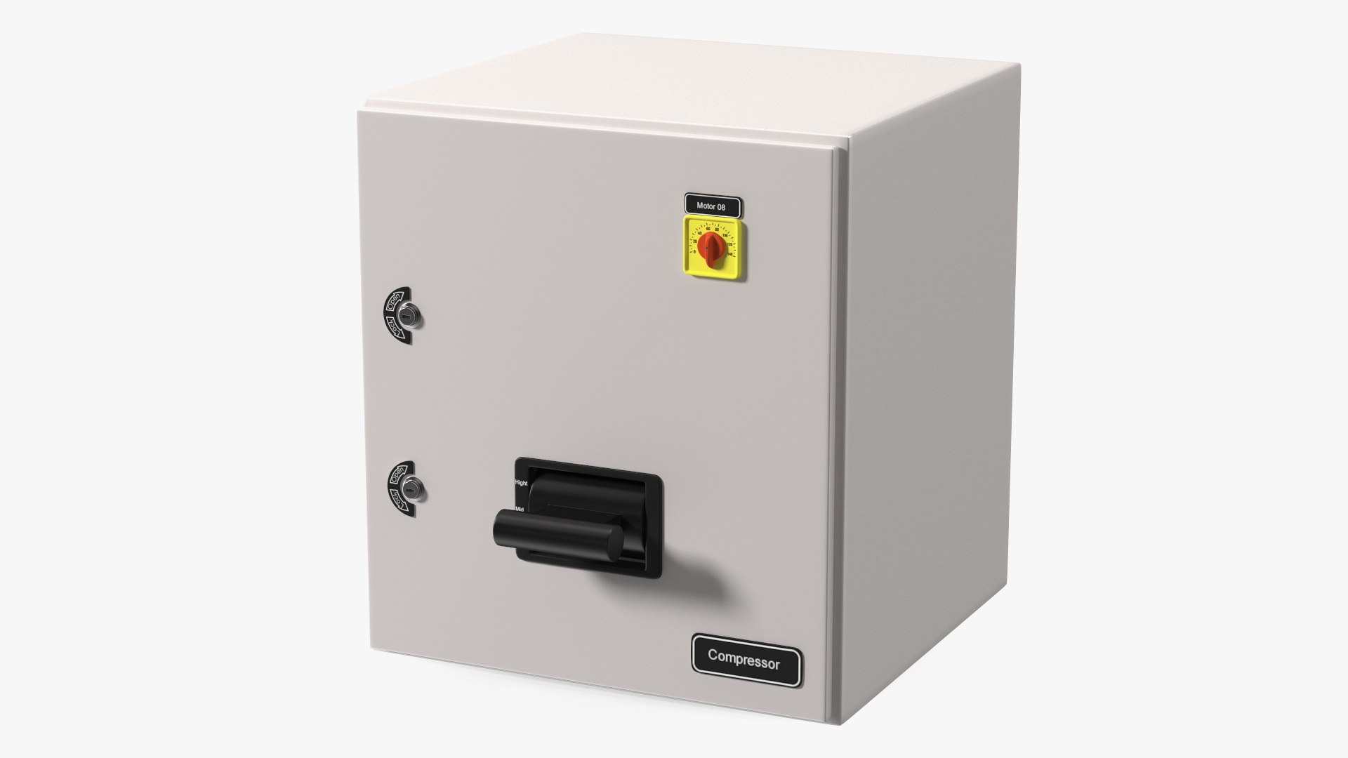 Industrial Compressor Control Unit 3D model preview
