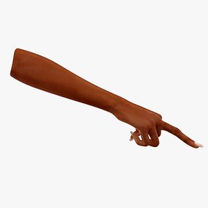 Hand of Dark Skinned Woman Middle Finger Sign