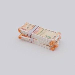 3D 200 Indian Rupee INR Currency