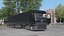 Mercedes 600 Long Haul Semi With Trailer Black Rigged