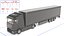 Mercedes 600 Long Haul Semi With Trailer Black Rigged