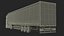Mercedes 600 Long Haul Semi With Trailer Black Rigged